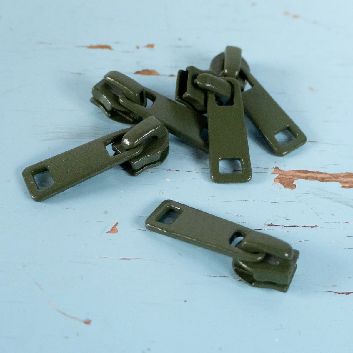 Slider for zipper by the meter ikatee® - Olive
